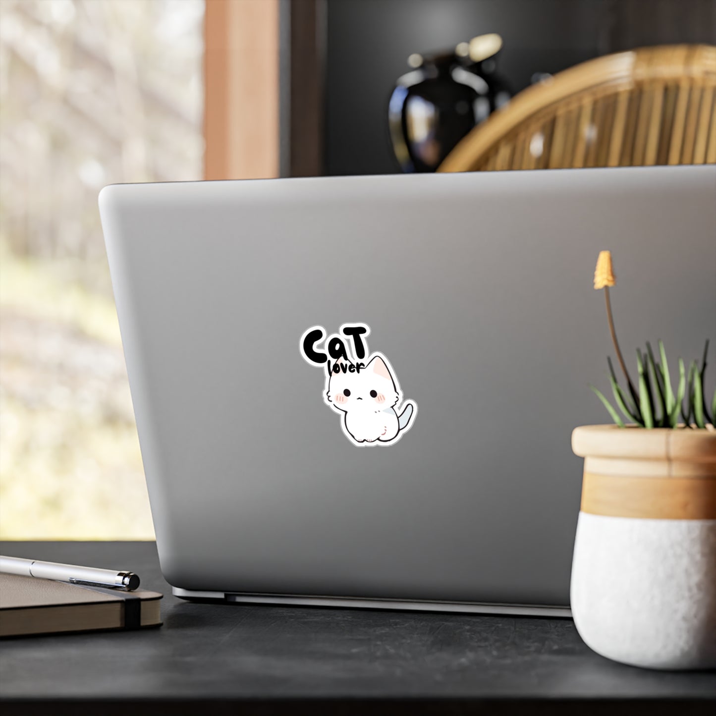 Vinyl Decal - Cat Lover's Sticker - Fun and Whimsical Kawaii Design